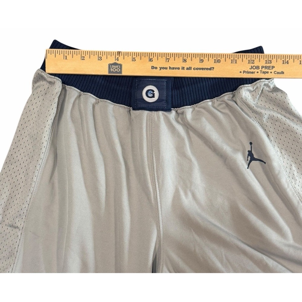 Nike Air Jordan Georgetown Hoyas Basketball Shorts Mens S Gray Navy Team Issued - Picture 8 of 13